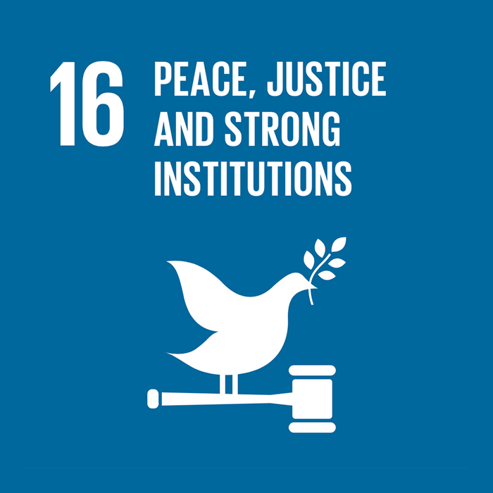 16 PEACE, JUSTICE AND STRONG INSTITUTIONS 16 PEACE, JUSTICE AND STRONG INSTITUTIONS