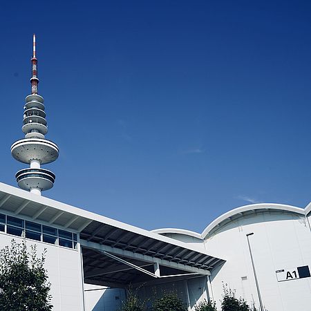 Hamburg Messe: Outdoor area at hall A1